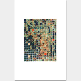 Modernist Retro Brick Matrix Posters and Art